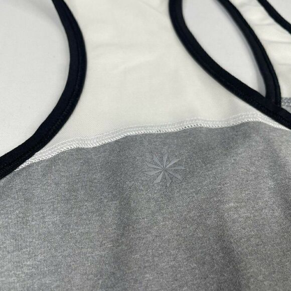 Athleta Chi Mesh Racerback Tank Gray - Picture 4 of 5